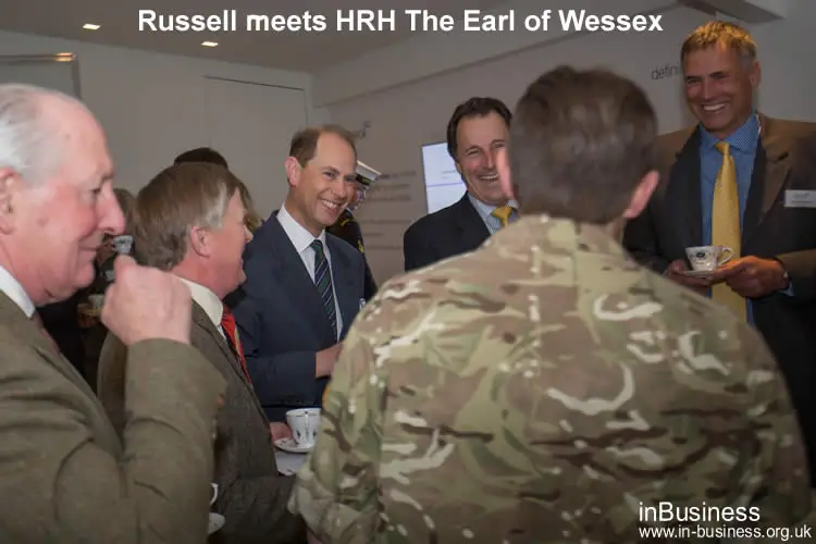 Russell Bowyer meets HRH Earl of Wessex through his Chairmanship of Business Improvement District